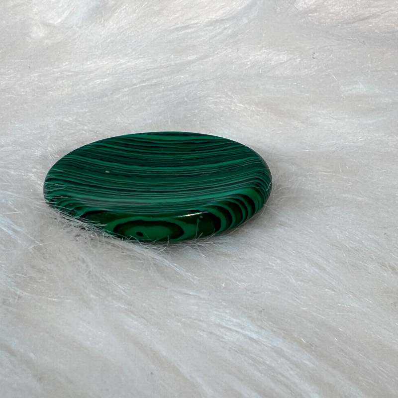 RARE GENUINE MALACHITE WORRY STONE 