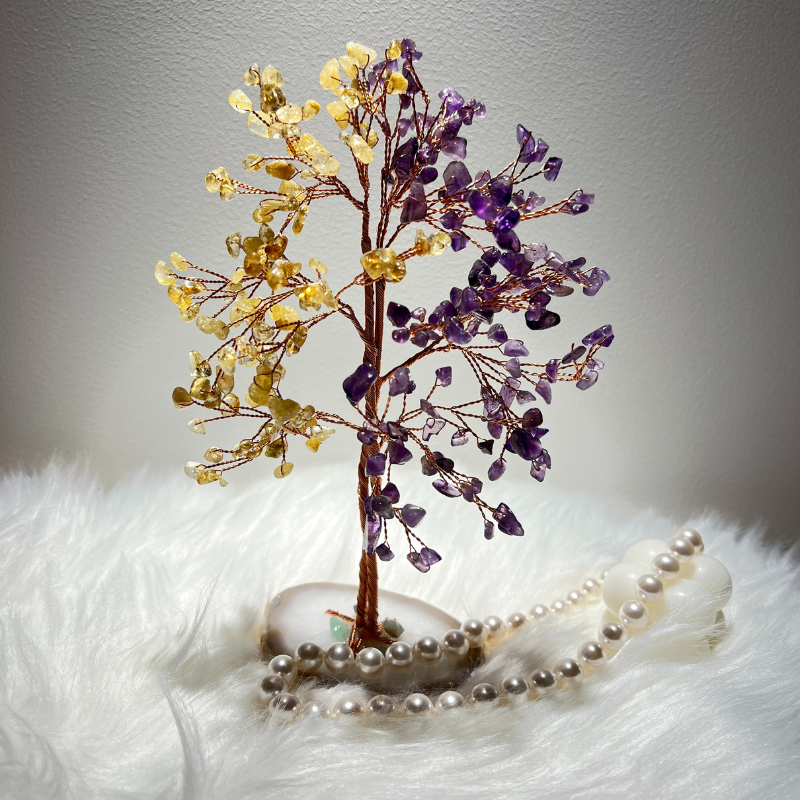 Divine Truth  - Citrine & Amethyst Feng Shui Tree