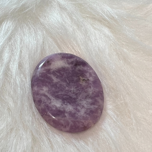 LEPIDOLITE WORRY STONE