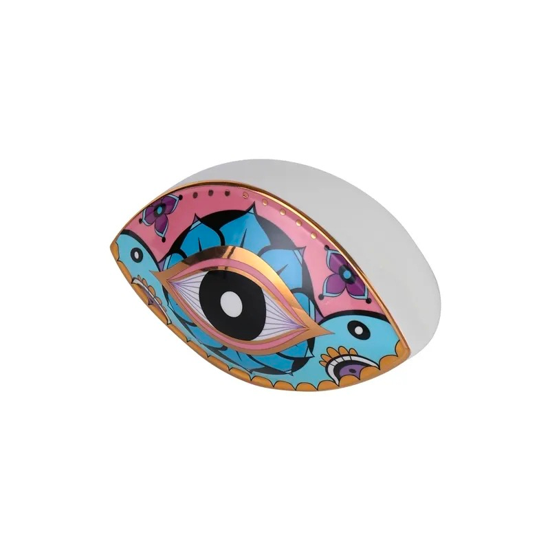 Nocturnal Harmony - Moroccan Evil Eye Ceramic Statue