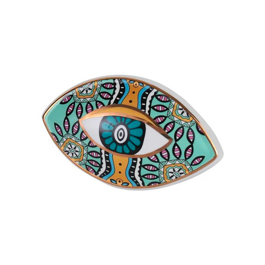 Midnight Tranquility - Moroccan Evil Eye Ceramic Statue