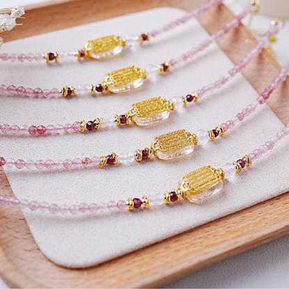 Peaceful Harmony -Strawberry Crystal Bracelet