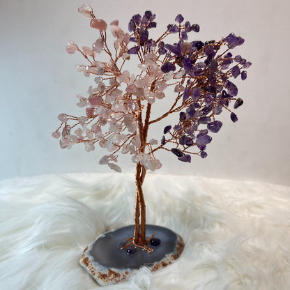 Eternal Appreciation - Rose Quartz & Amethyst Feng Shui Tree