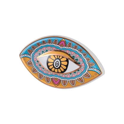 Twilight Serenity - Moroccan Evil Eye Ceramic Statue