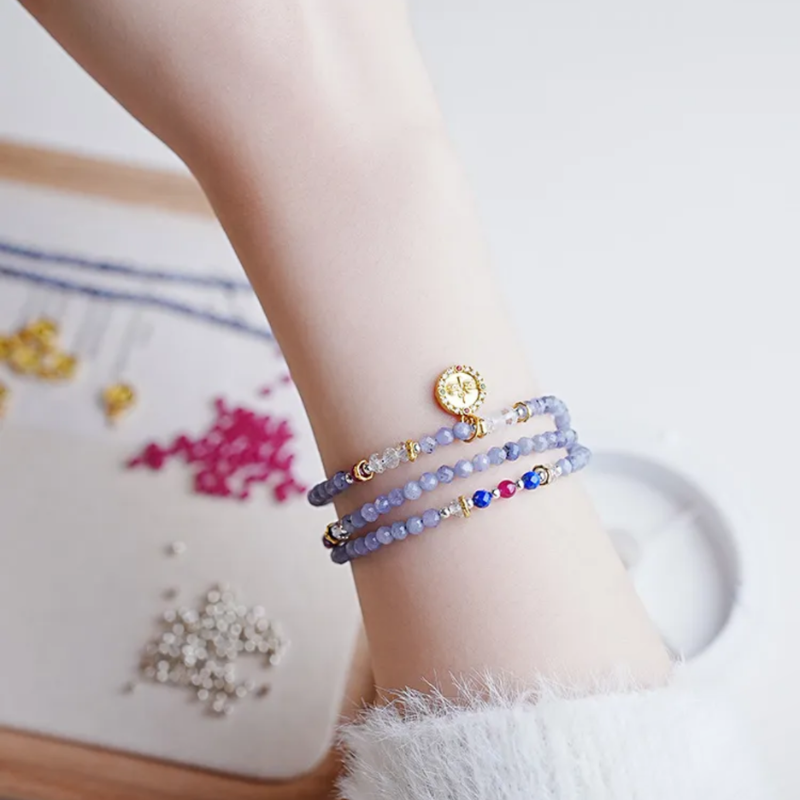 Harmonious Serenity - Tanzanite Wrap Bracelet