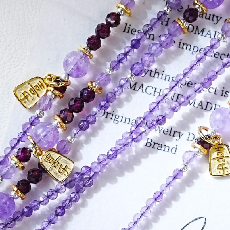 Sacred Peace - Amethyst Wrap Bracelet/Necklace