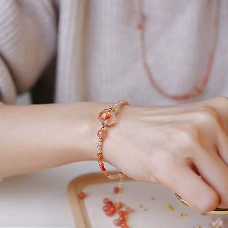 Serene Blossom - South Red Agate Bracelet