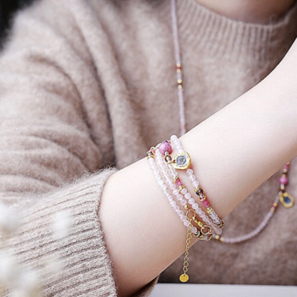 Inner Balance - Rose Quartz Wrap Bracelet/Necklace