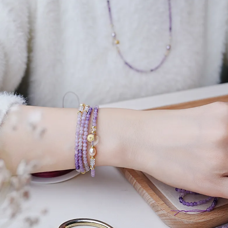 Inner Bloom - Lepidolite Wrap Bracelet/Necklace