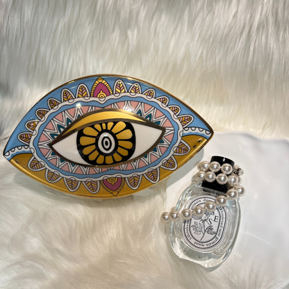 Twilight Serenity - Moroccan Evil Eye Ceramic Statue