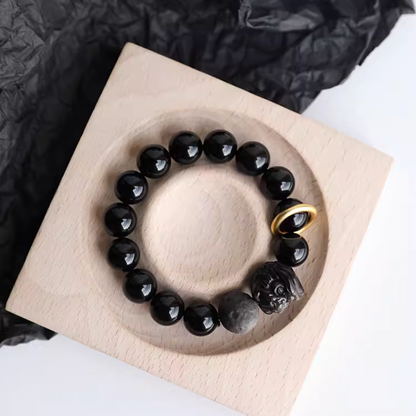 Bloom & Blossom - Black Obsidian Bracelet