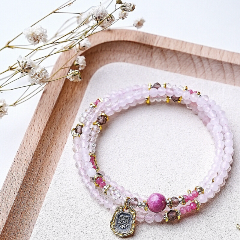 Inner Balance - Rose Quartz Wrap Bracelet/Necklace