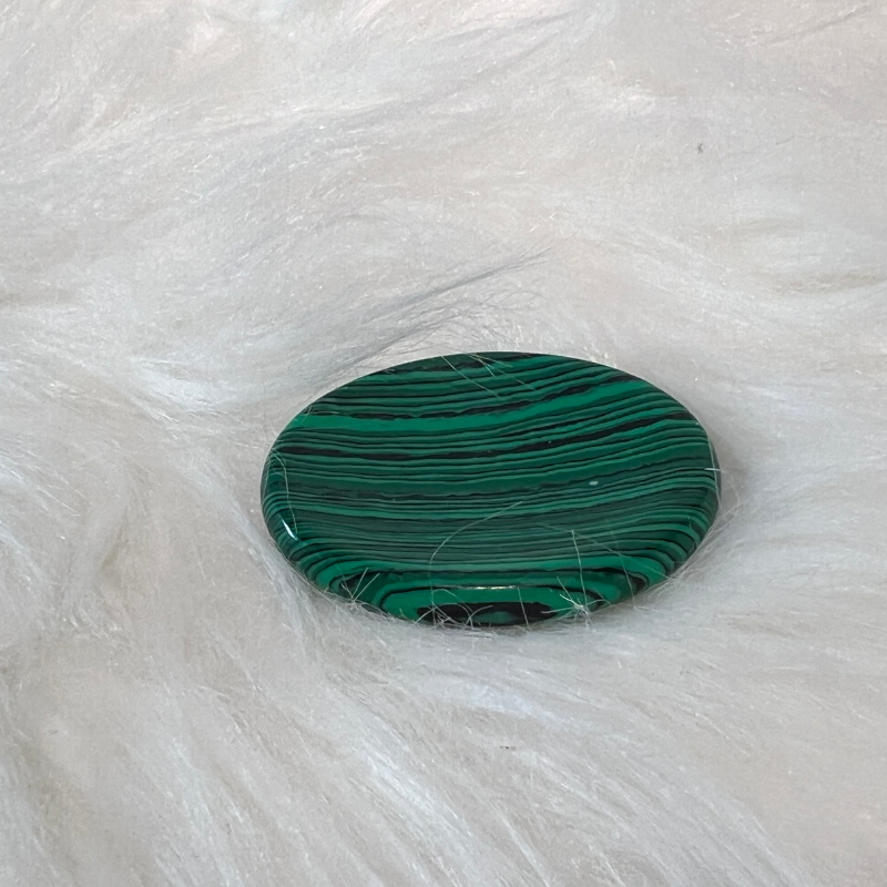 RARE GENUINE MALACHITE WORRY STONE 