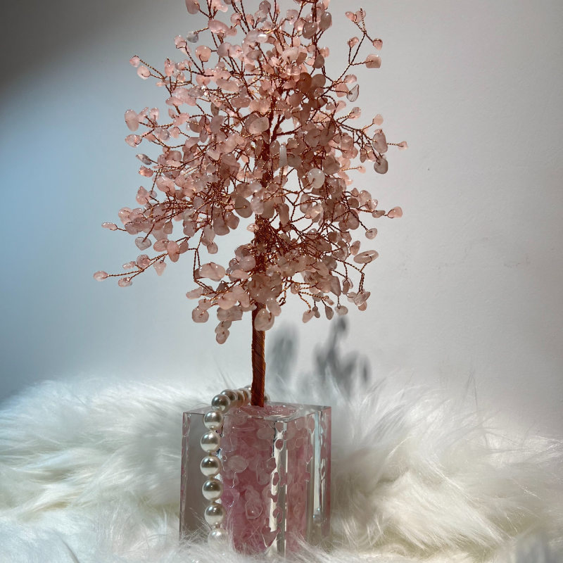 Spiritual Love - Rose Quartz Feng Shui Tree