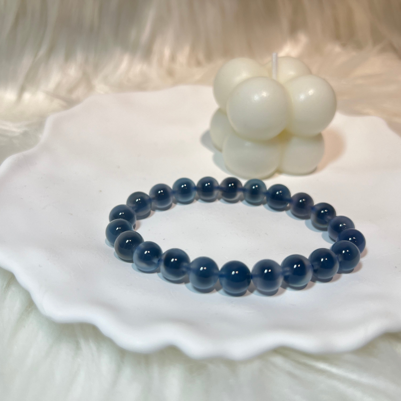 Blueberry Bubble Tea - Blue Agate Energy Bracelet