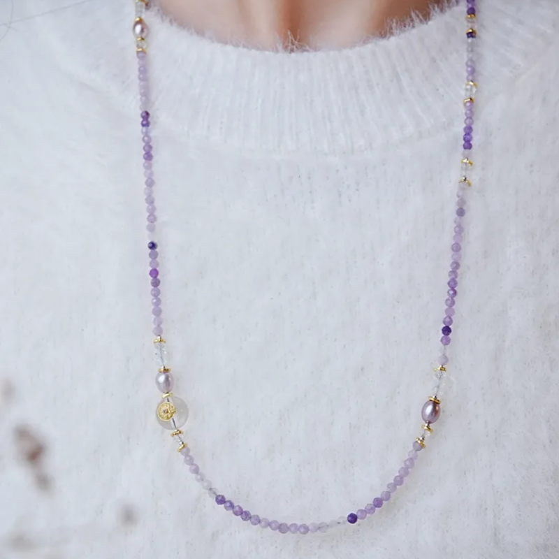 Inner Bloom - Lepidolite Wrap Bracelet/Necklace