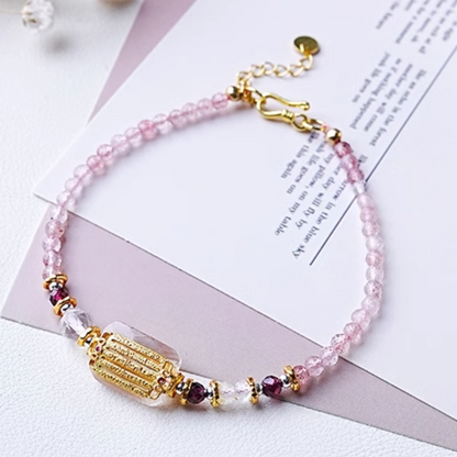 Peaceful Harmony -Strawberry Crystal Bracelet