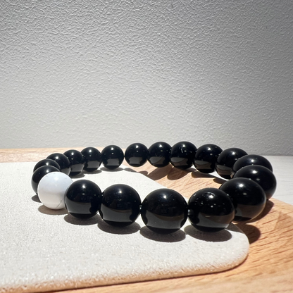 You're mine - Black Obsidian Bracelet