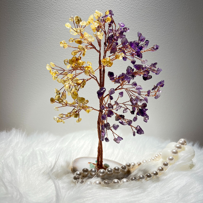 Divine Truth  - Citrine & Amethyst Feng Shui Tree