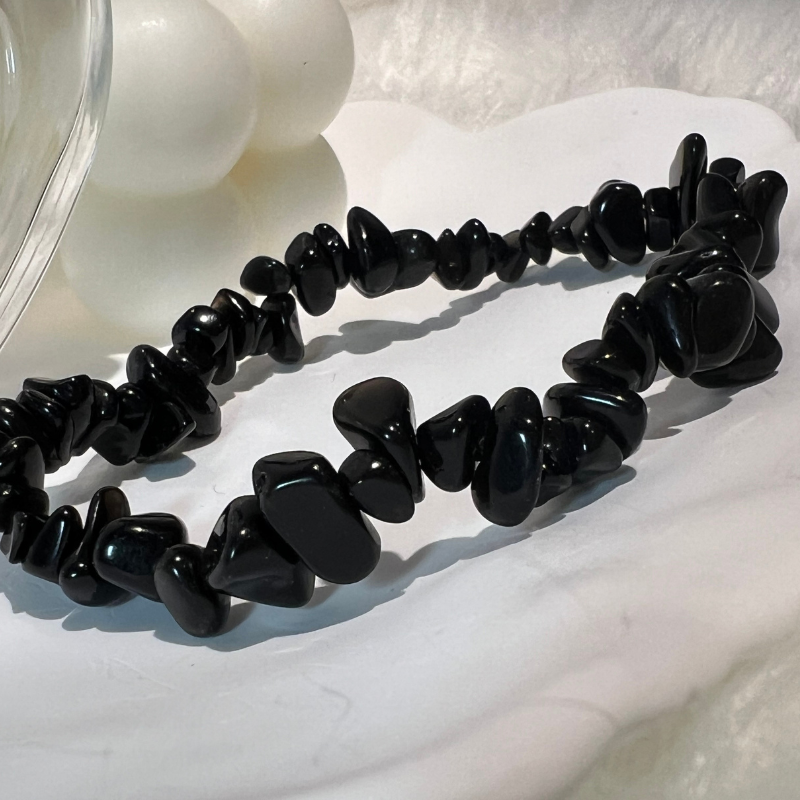 Peaceful Progress - Black Obsidian Bracelet