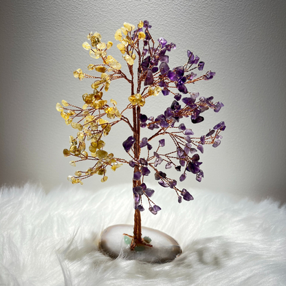 Divine Truth  - Citrine & Amethyst Feng Shui Tree