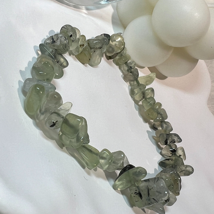 Soothing Abundance – Green Strawberry Quartz Bracelet