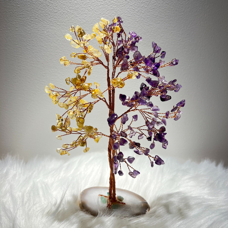 Divine Truth  - Citrine & Amethyst Feng Shui Tree