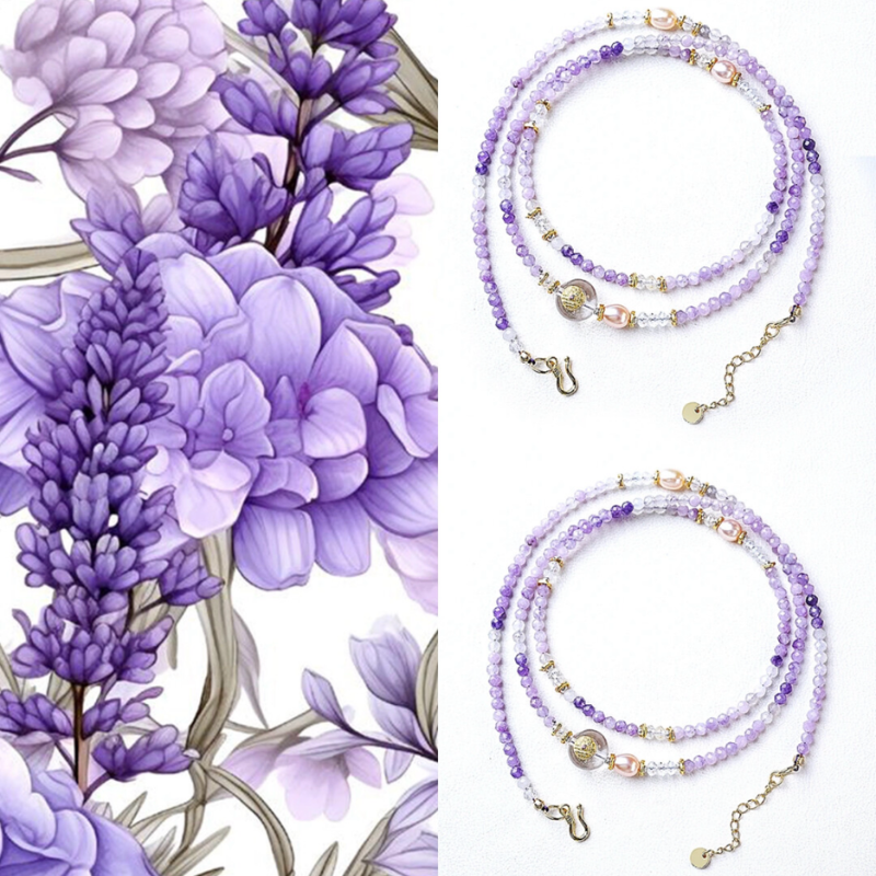 Inner Bloom - Lepidolite Wrap Bracelet/Necklace