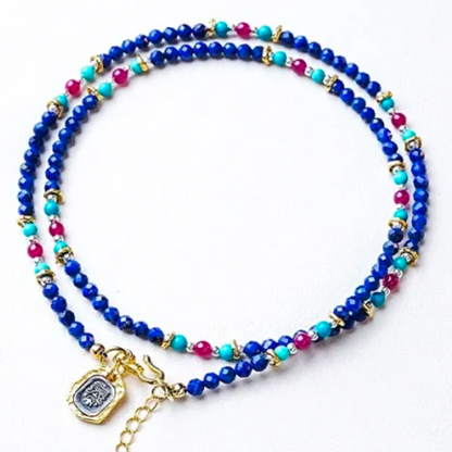 Divine Enlightenment - Lapis Lazuli Wrap Bracelet/Necklace