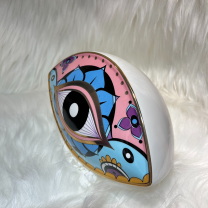 Nocturnal Harmony - Moroccan Evil Eye Ceramic Statue