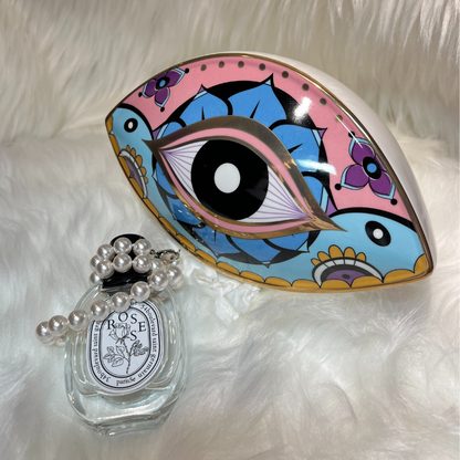 Nocturnal Harmony - Moroccan Evil Eye Ceramic Statue