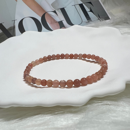 Peach Moonstone  Energy Bracelet