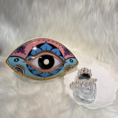 Nocturnal Harmony - Moroccan Evil Eye Ceramic Statue