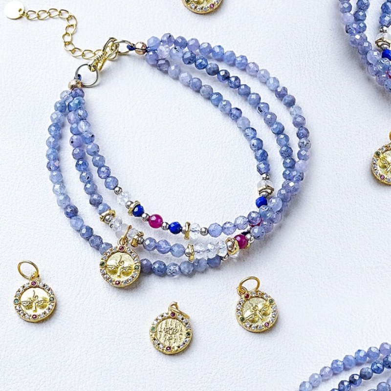 Harmonious Serenity - Tanzanite Wrap Bracelet