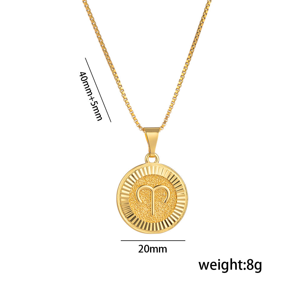 Zodiac Unisex Medallion Necklace