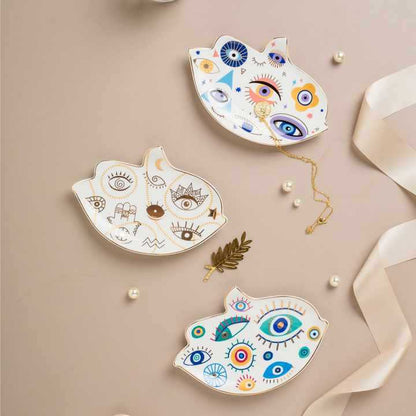 Peaceful Radiance - Evil Eye Ceramic Plate