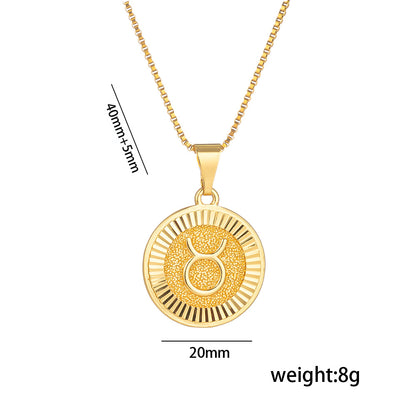 Zodiac Unisex Medallion Necklace