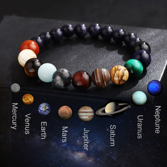 Exclusive Eight Planets – Universe Crystal Agate Bracelet