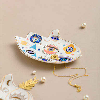 Peaceful Radiance - Evil Eye Ceramic Plate