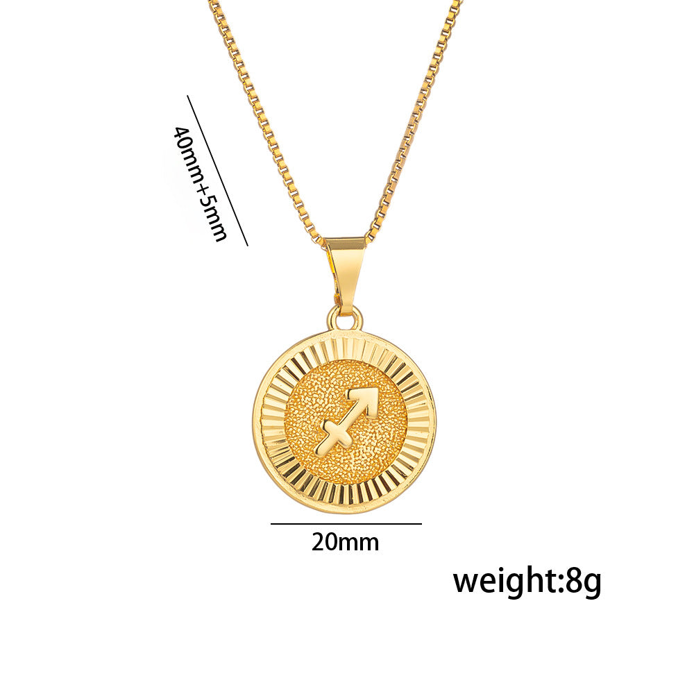 Zodiac Unisex Medallion Necklace