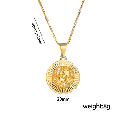 Zodiac Unisex Medallion Necklace