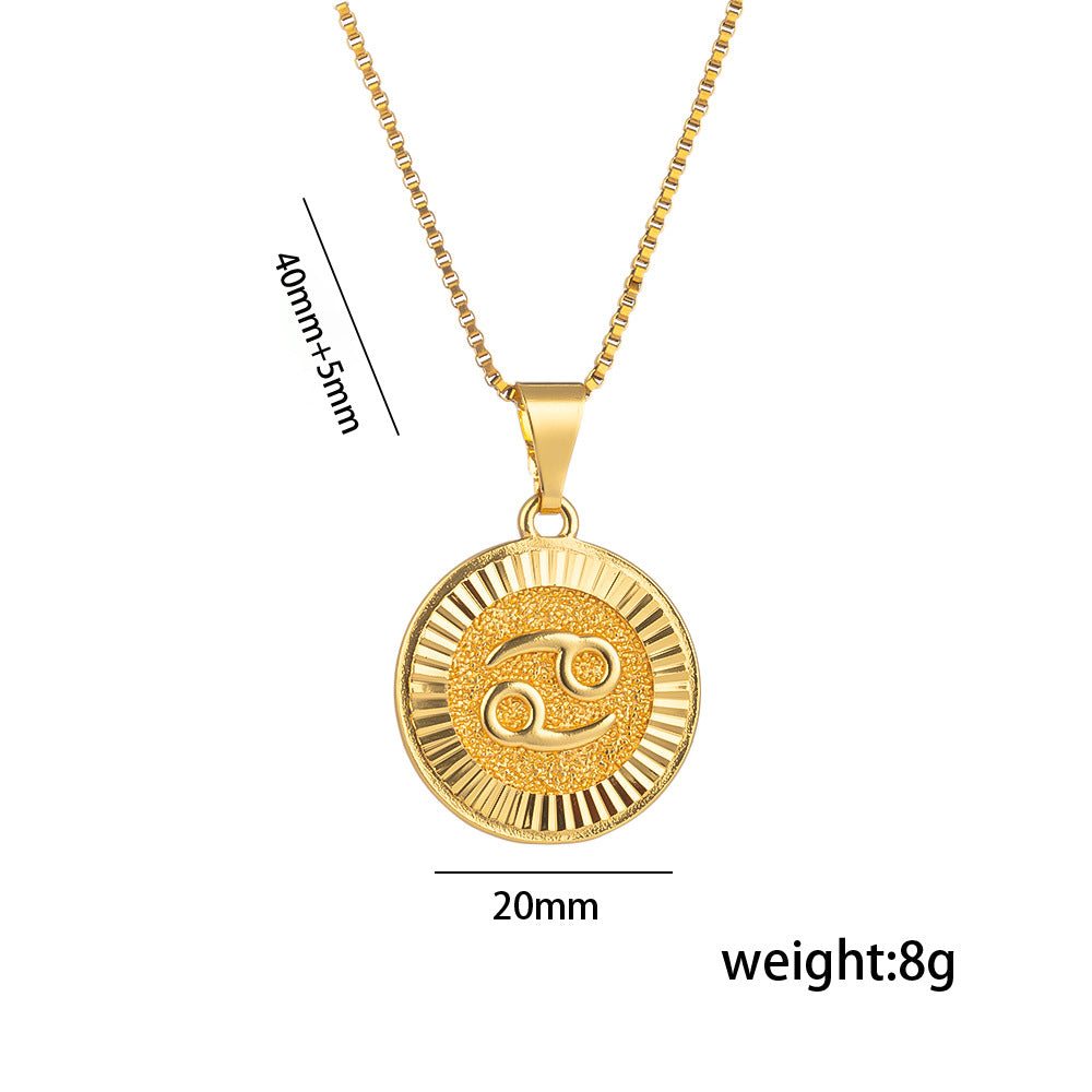 Zodiac Unisex Medallion Necklace