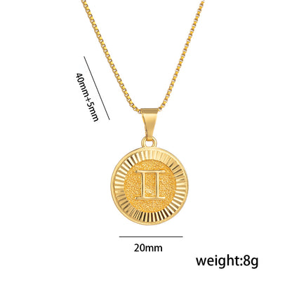 Zodiac Unisex Medallion Necklace