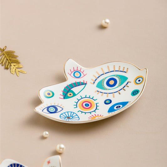 Serene Warding - Evil Eye Ceramic Plate