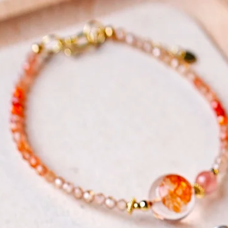 Serene Blossom - South Red Agate Bracelet