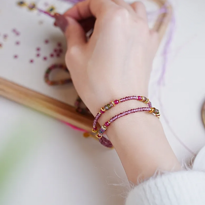 Peaceful Zen - Garnet Bracelet