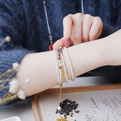 Tranquil Blossom - Moonstone Wrap Bracelet/Necklace