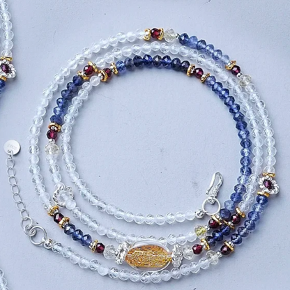 Zen Harmony - Clear Crystal Wrap Bracelet/Necklace