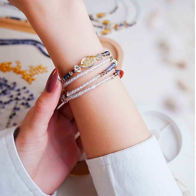 Zen Harmony - Clear Crystal Wrap Bracelet/Necklace