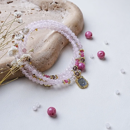 Inner Balance - Rose Quartz Wrap Bracelet/Necklace